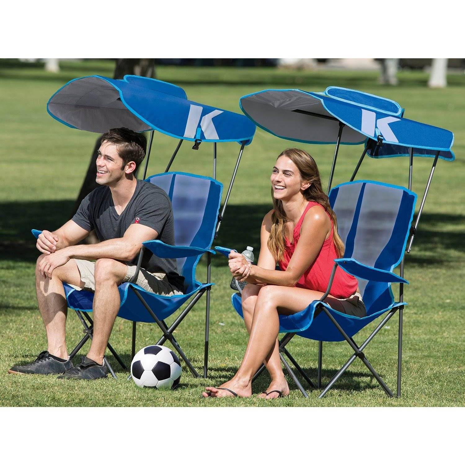 Blue & Black Canopy Camping Chair M1722