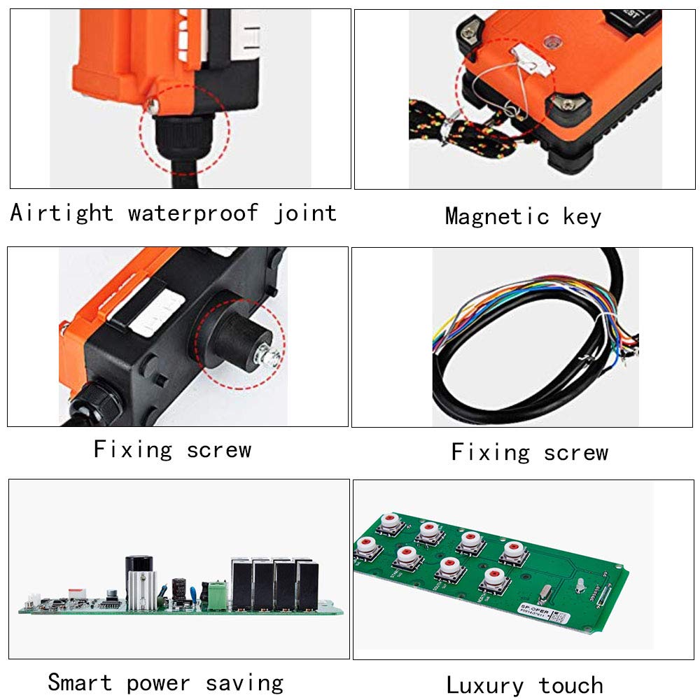 Wireless Remote Control Transmitter & Receiver for Hoist Crane O93184