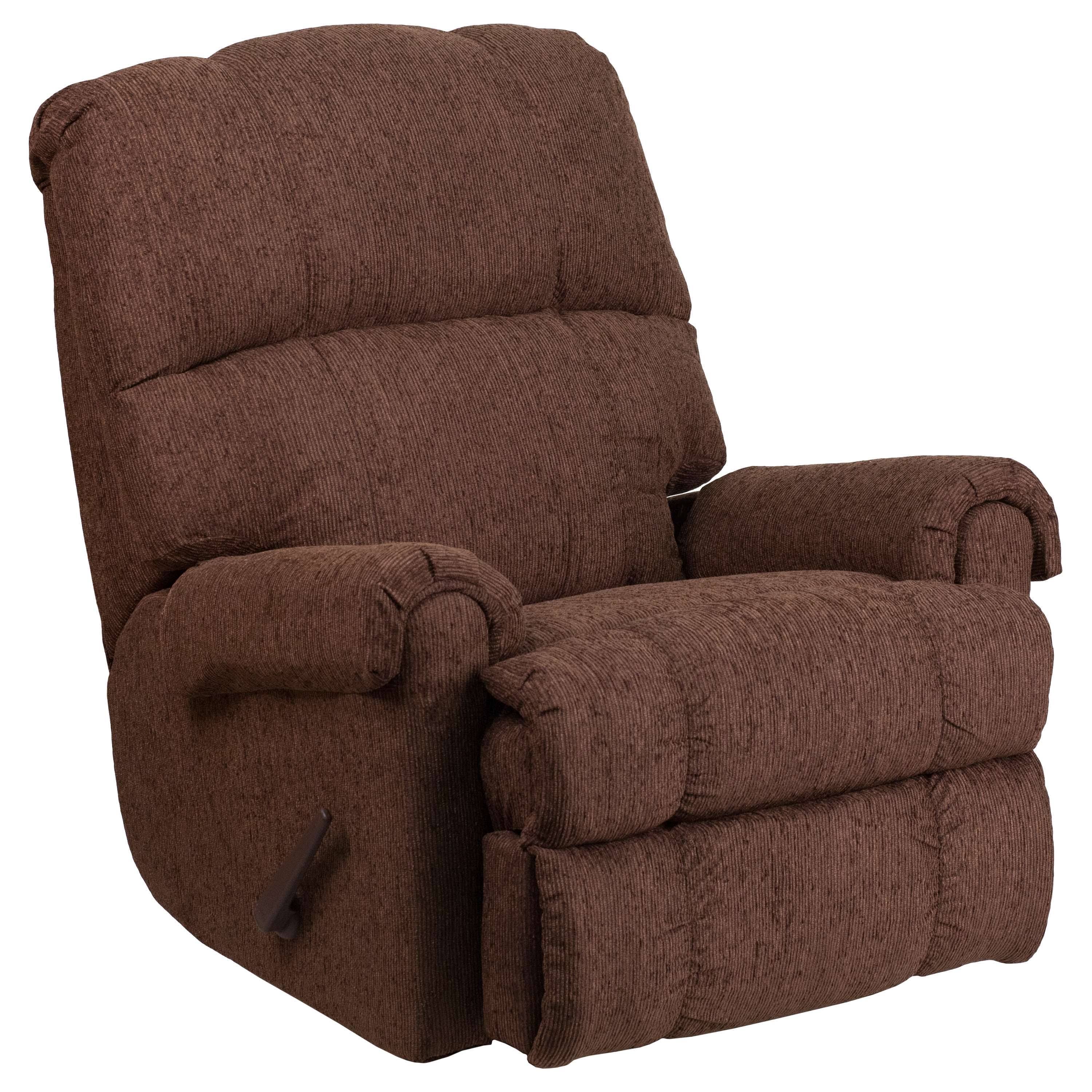 Chocolate Chenille Rocker Recliner E9225