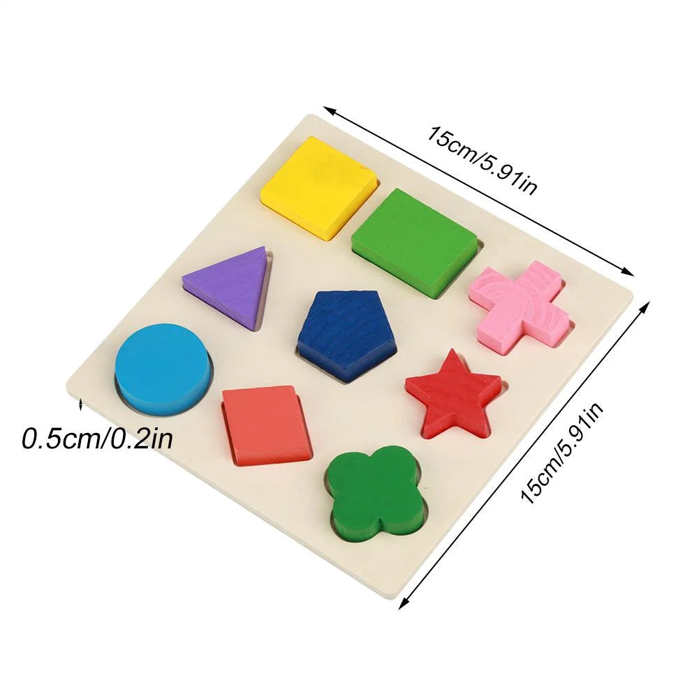 Wooden Block Toy Geometric Building Puzzle X86547