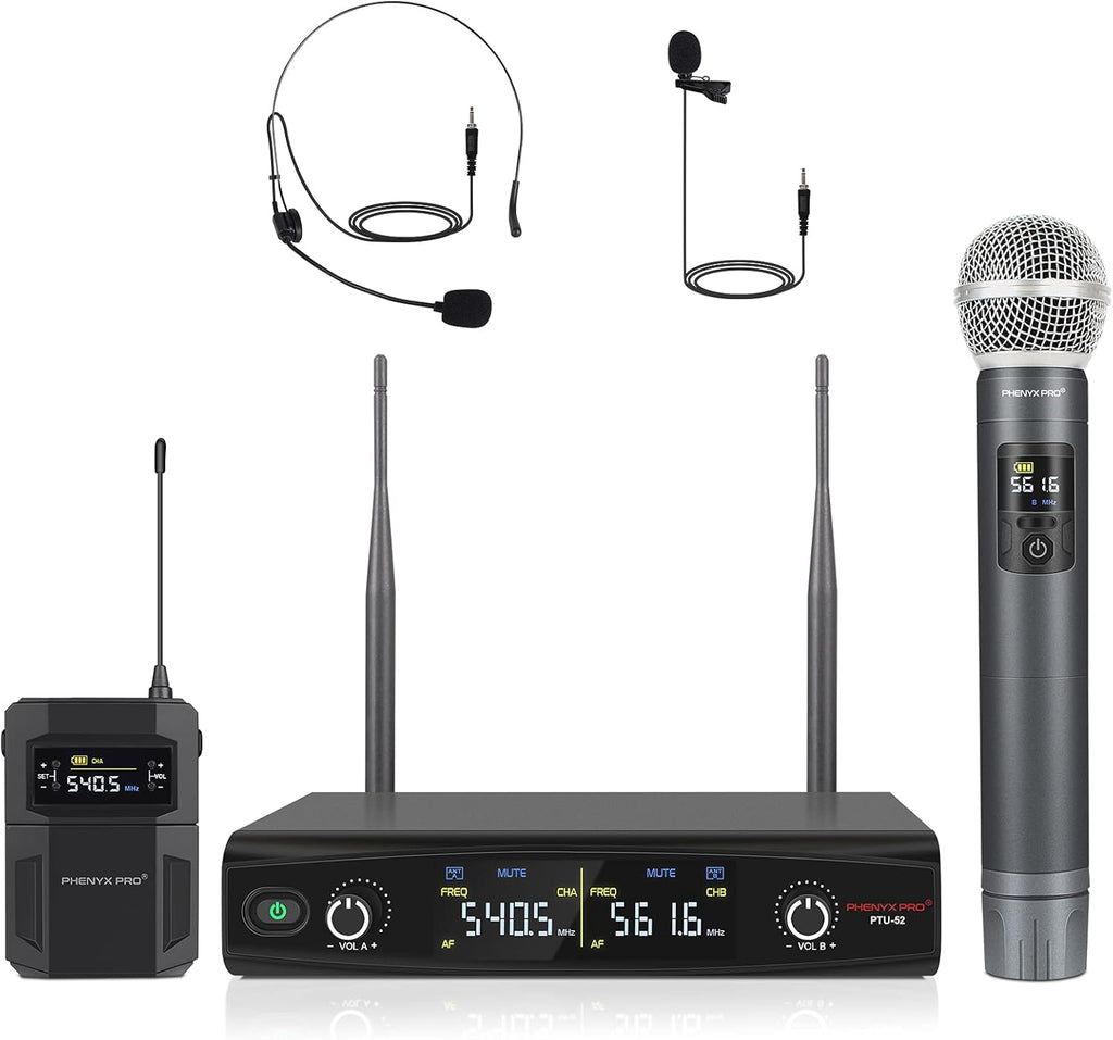 UHF Wireless Microphone System with 30 Adjustable Frequencies H41283