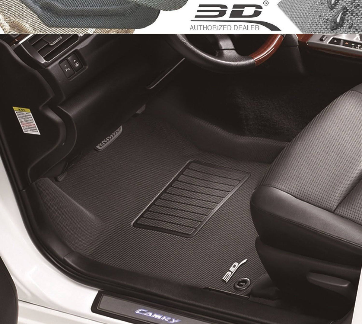 Black Front Row Floor Mat Q302
