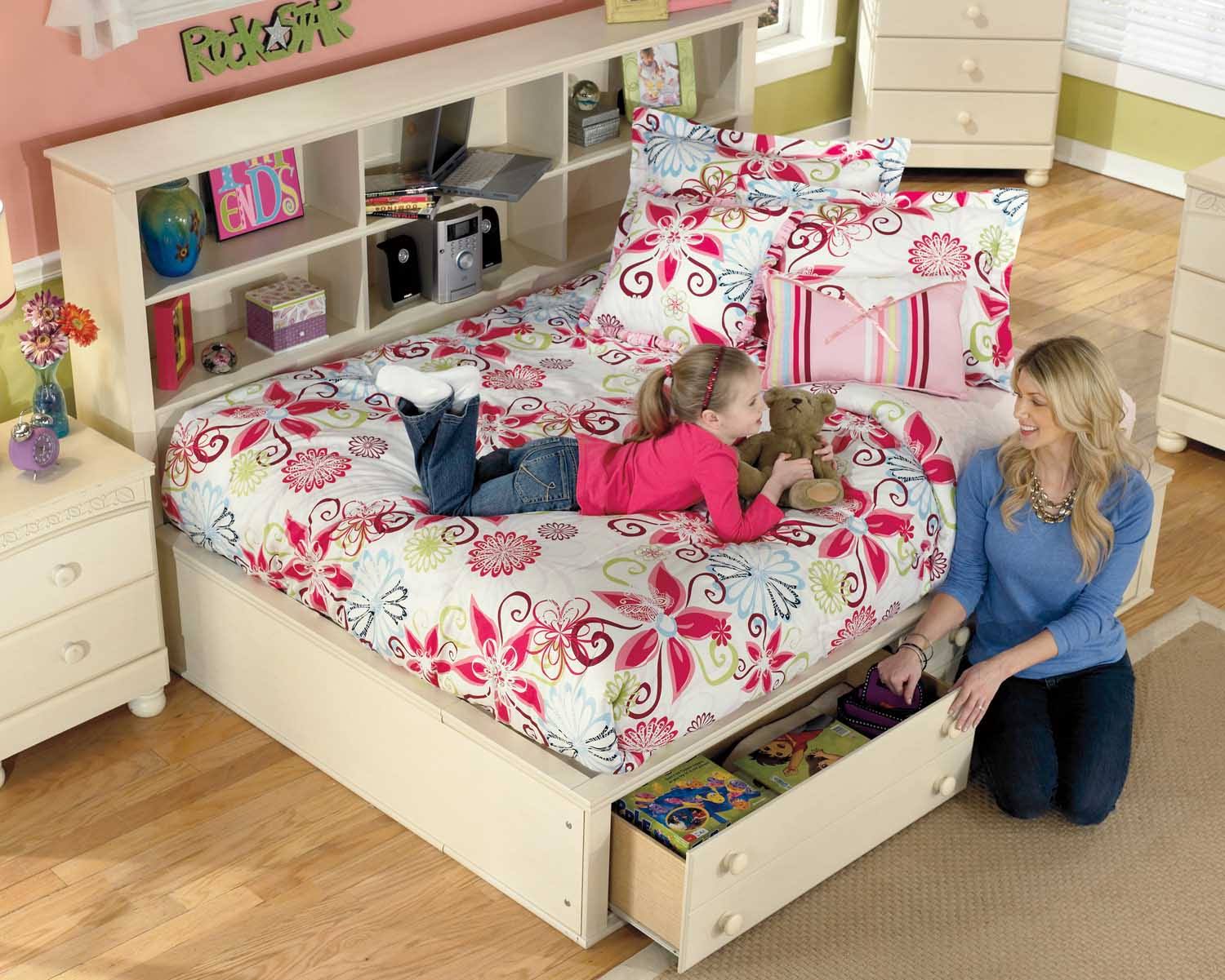 Twin Bookcase Bed E5411