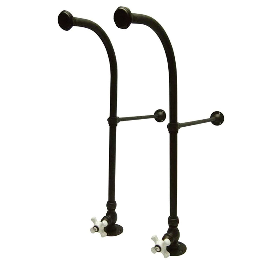Vintage Polished Chrome Freestanding Water Supplies with Stop F64198