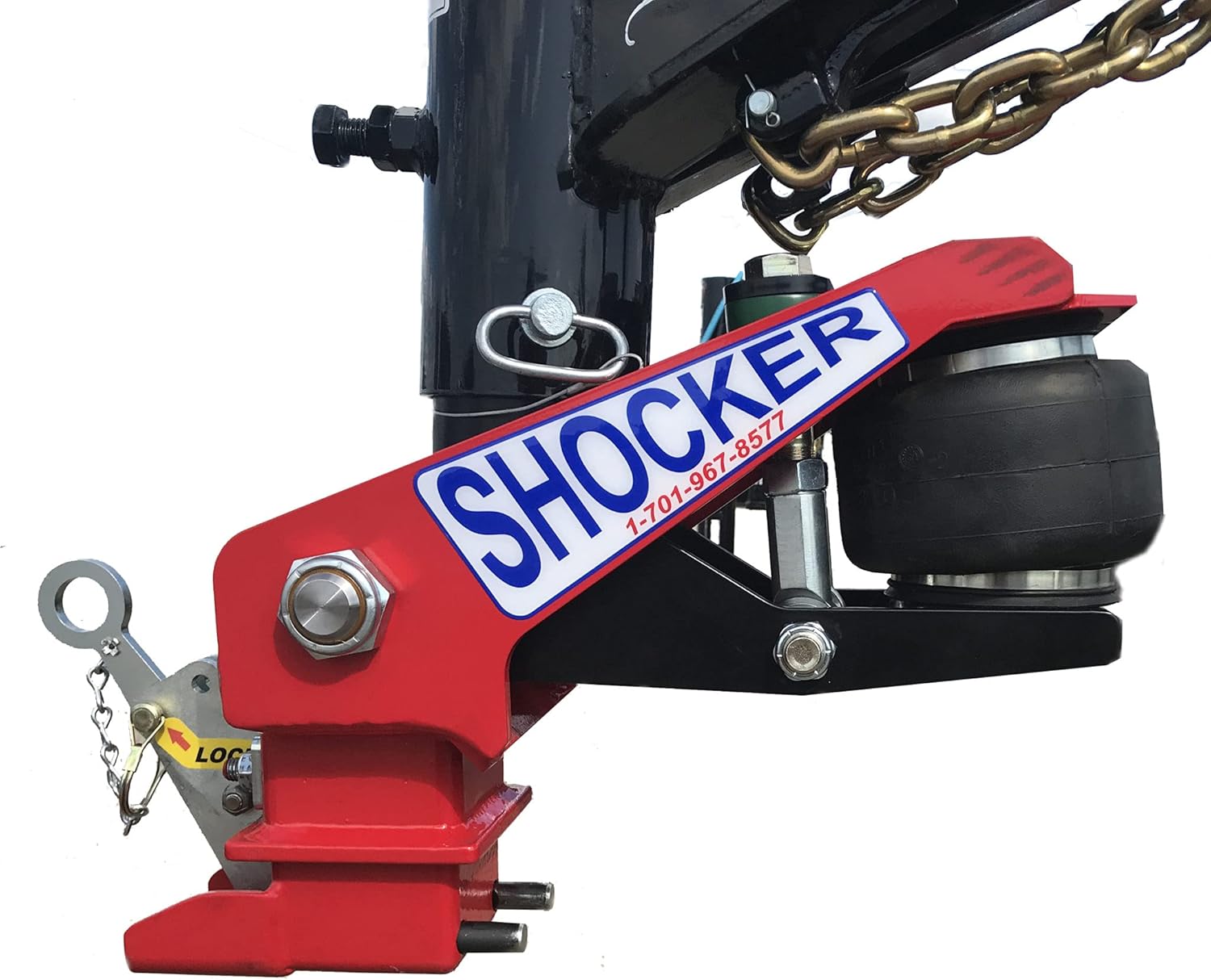 Gooseneck Air Hitch & Coupler, Round 4" Angled Pin 30K Coupler 9" Offset X402