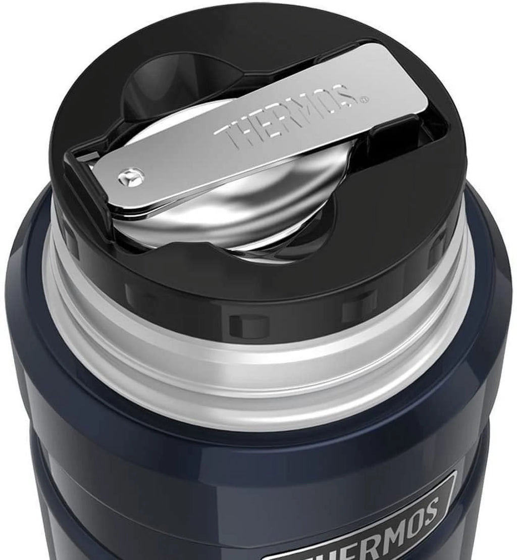 16 Ounce Midnight Blue Vacuum-Insulated Food Jar with Spoon R8955