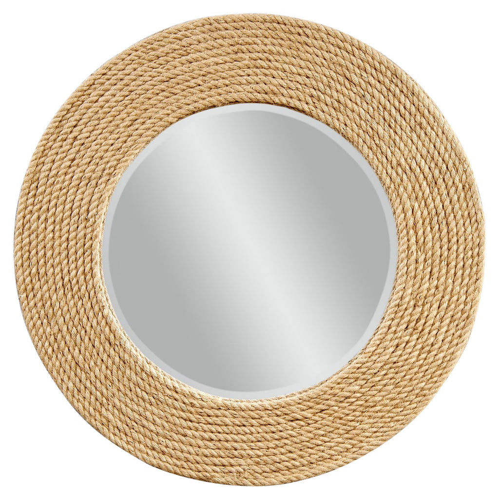 Coastal Wall Mirror With Brown Finish W88872