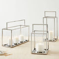 Polished Steel Triple Metal Lanterns E533