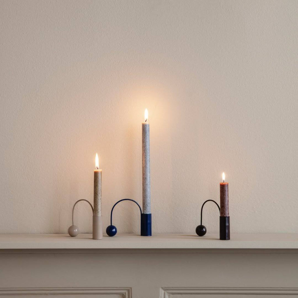 Black Brass Candle Holder N16466