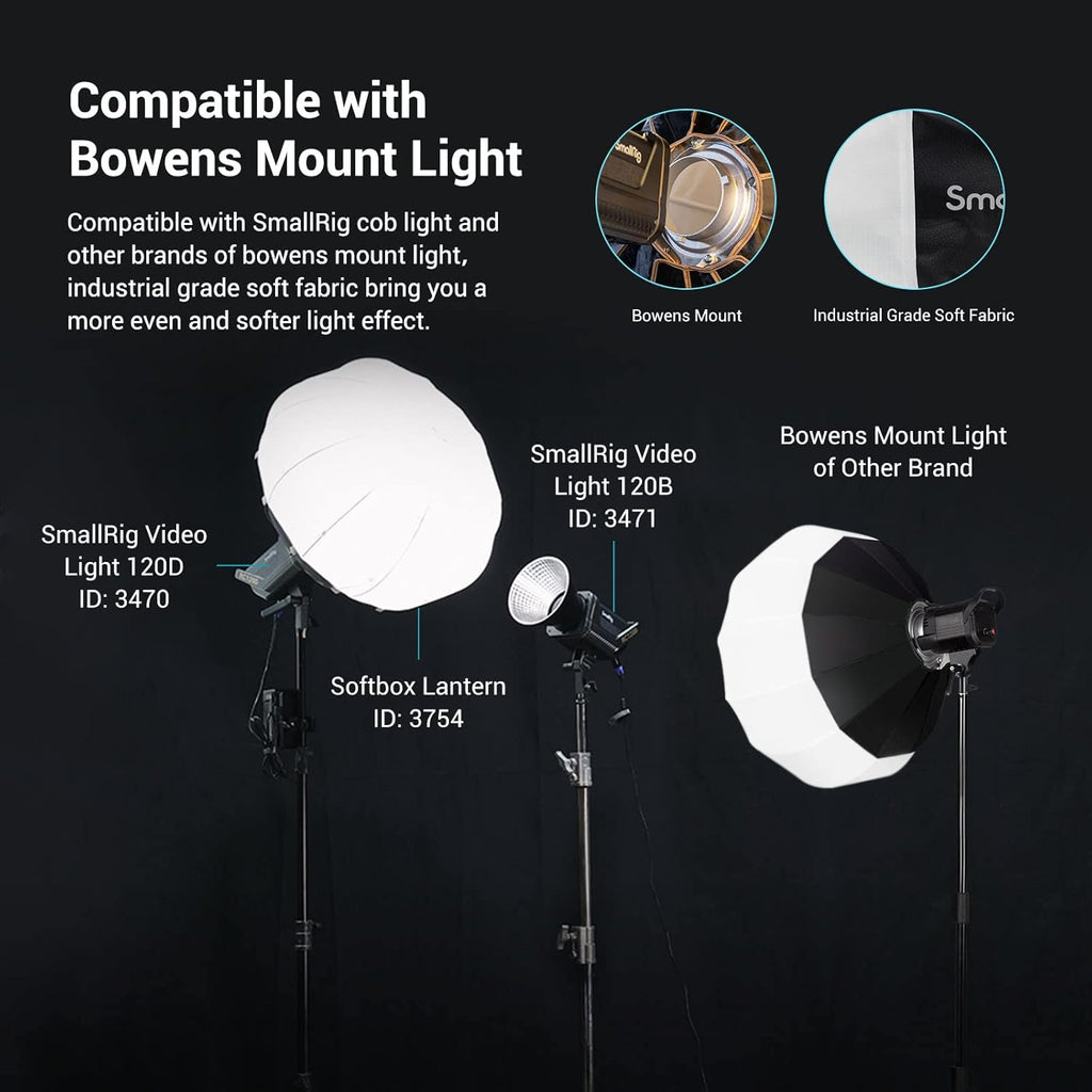 26in Lantern Softbox Light Modifier with Fabric Barn Doors X16604