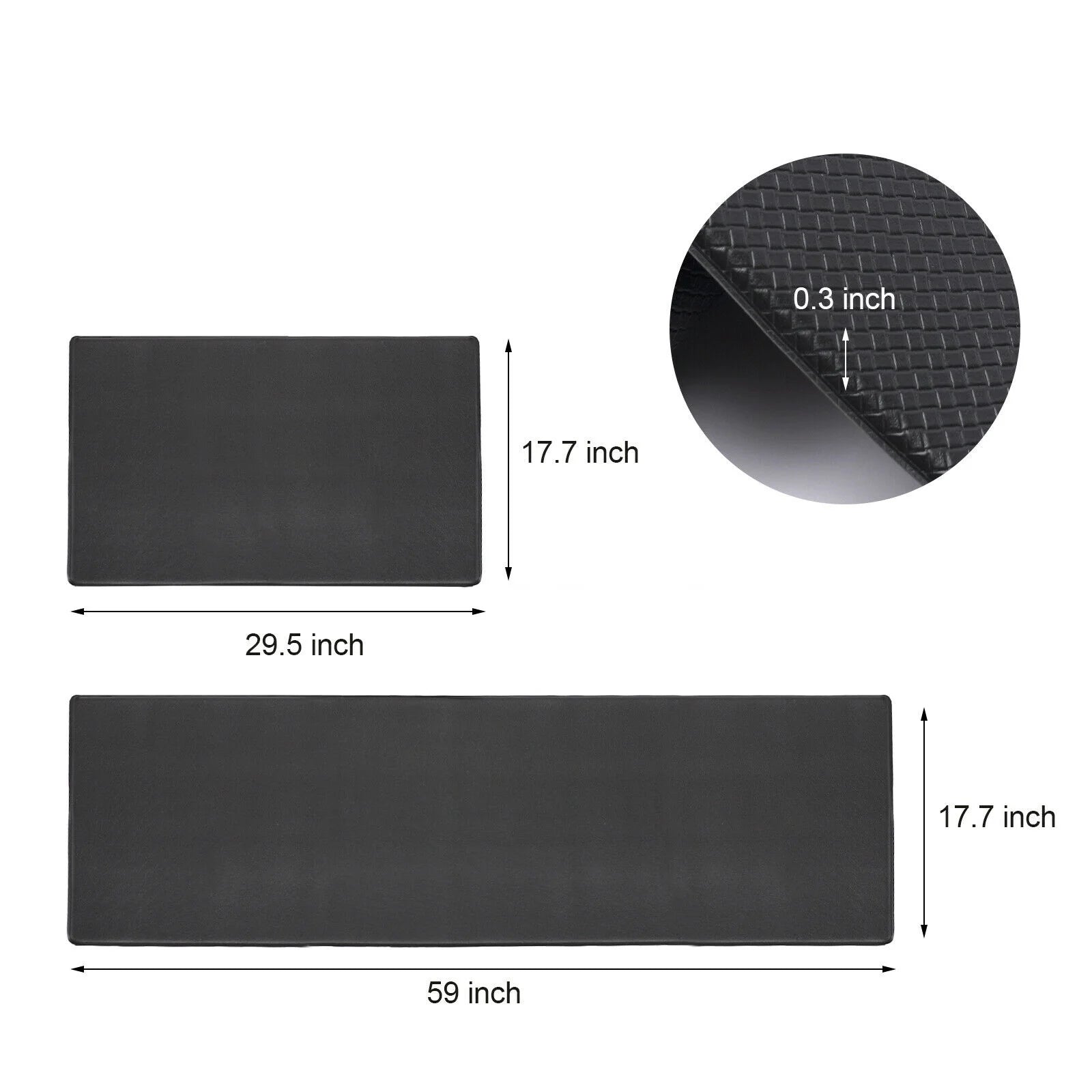 2pcs PVC Kitchen Floor Mat Non-Slip J210