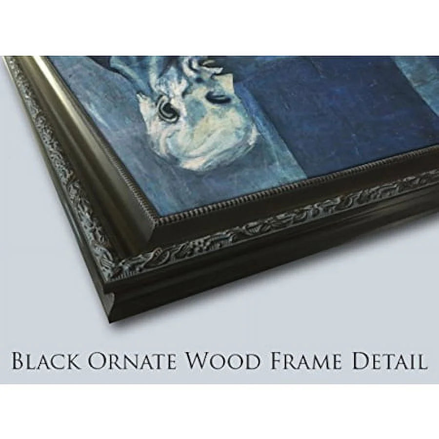 Black Ornate Wood Framed Art Print of Arizona, Paige Rock Patterns in Antelope Canyon Q24172