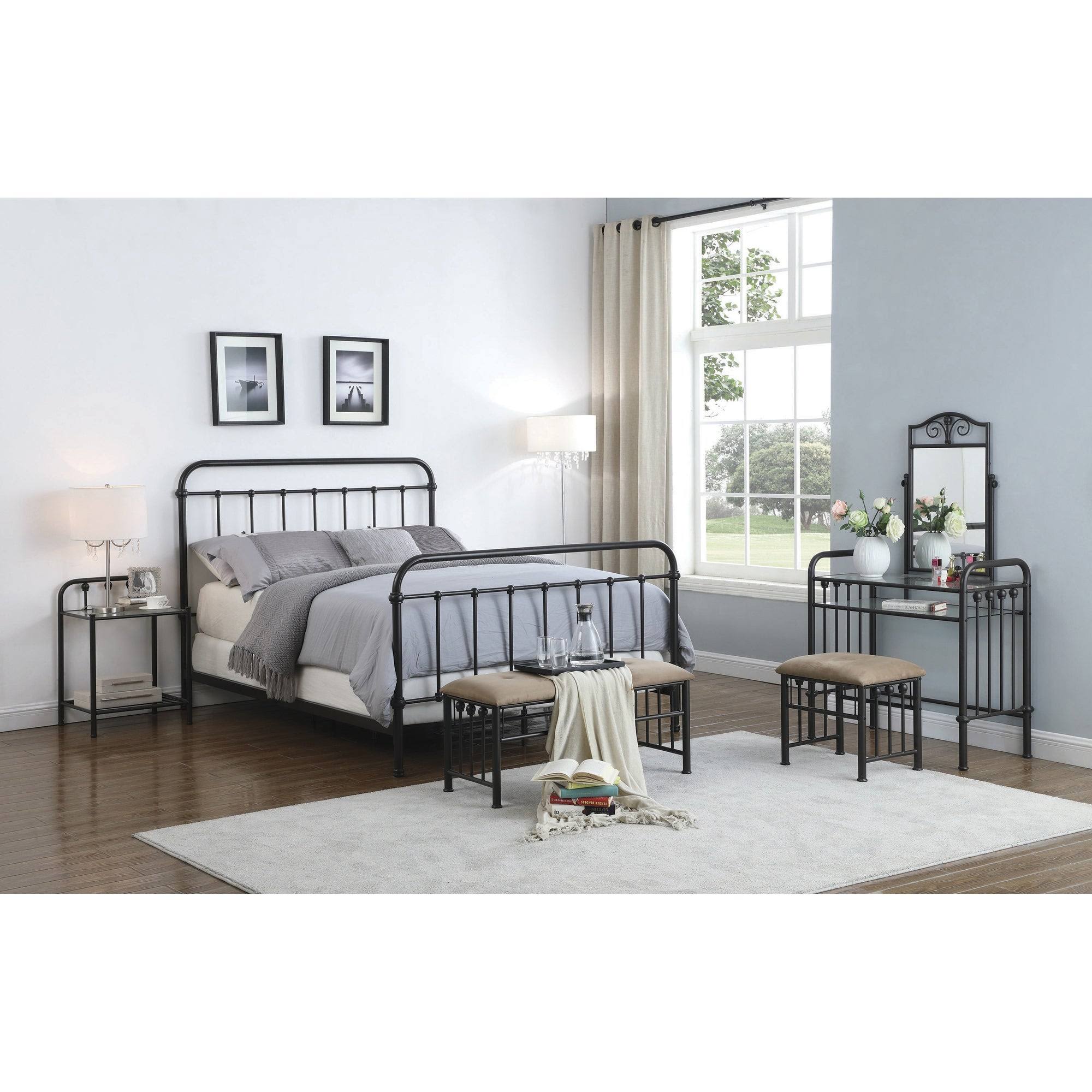 Twin Metal Spindle Panel Bed B6605