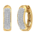 10K Yellow Gold Diamond Huggies Hoop Earrings J95380