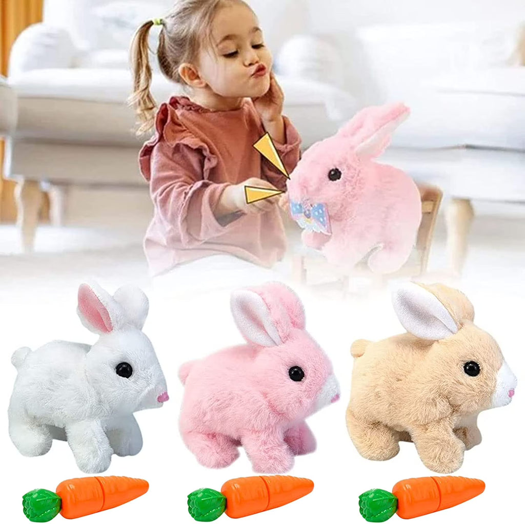 3pcs Bunny Plush Interactive Toys with Carrot A5032