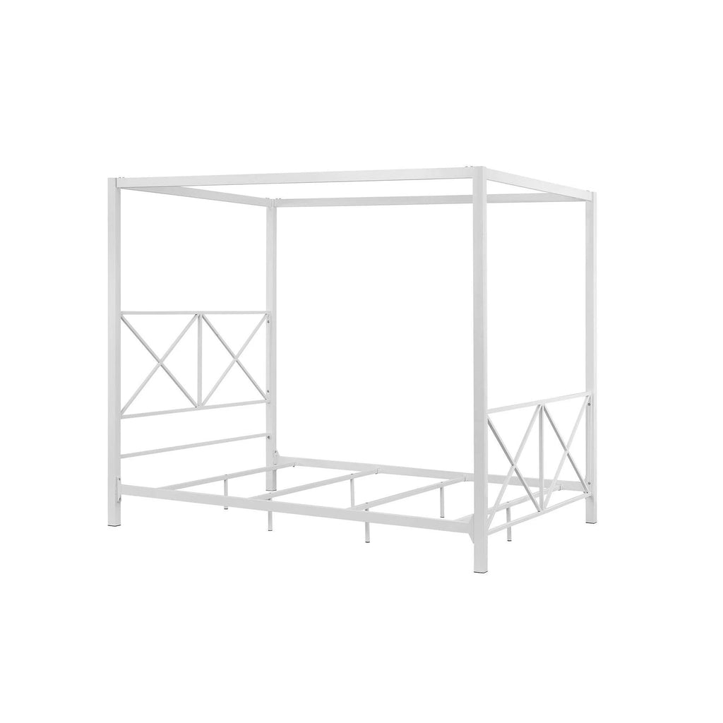 White Canopy Bed P384