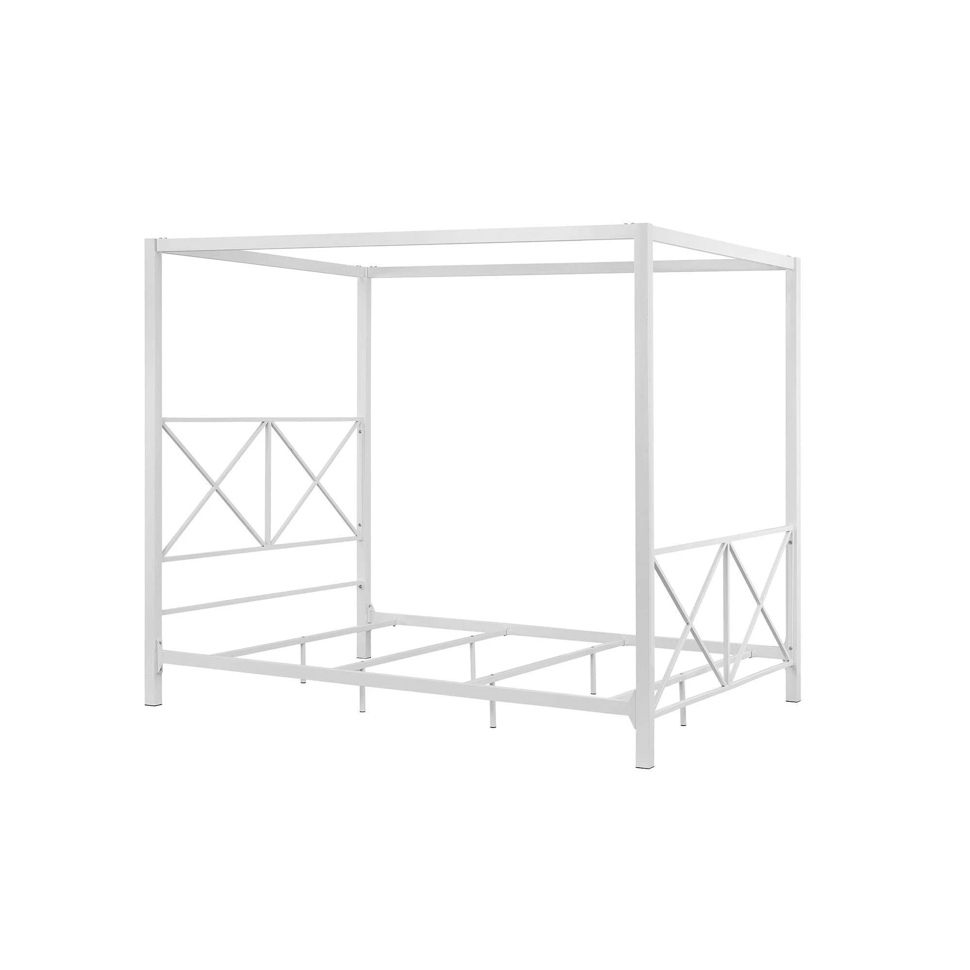 White Canopy Bed P384