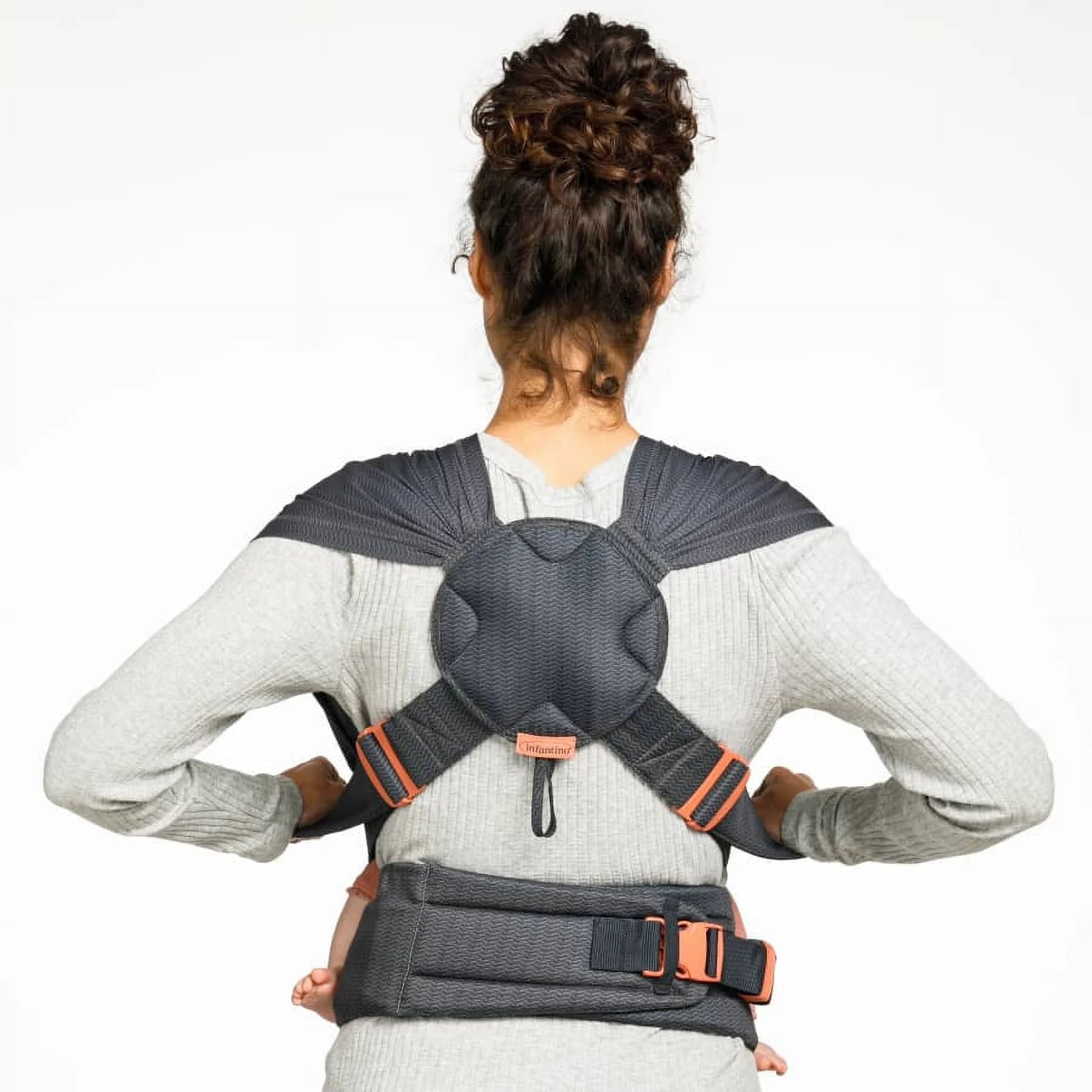 Adjustable Hybrid Wrap Carrier with Quilted Privacy Cover and Storage Pouch M749