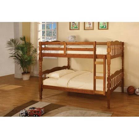 Twin Over Twin Bunk Bed Oak Y6834