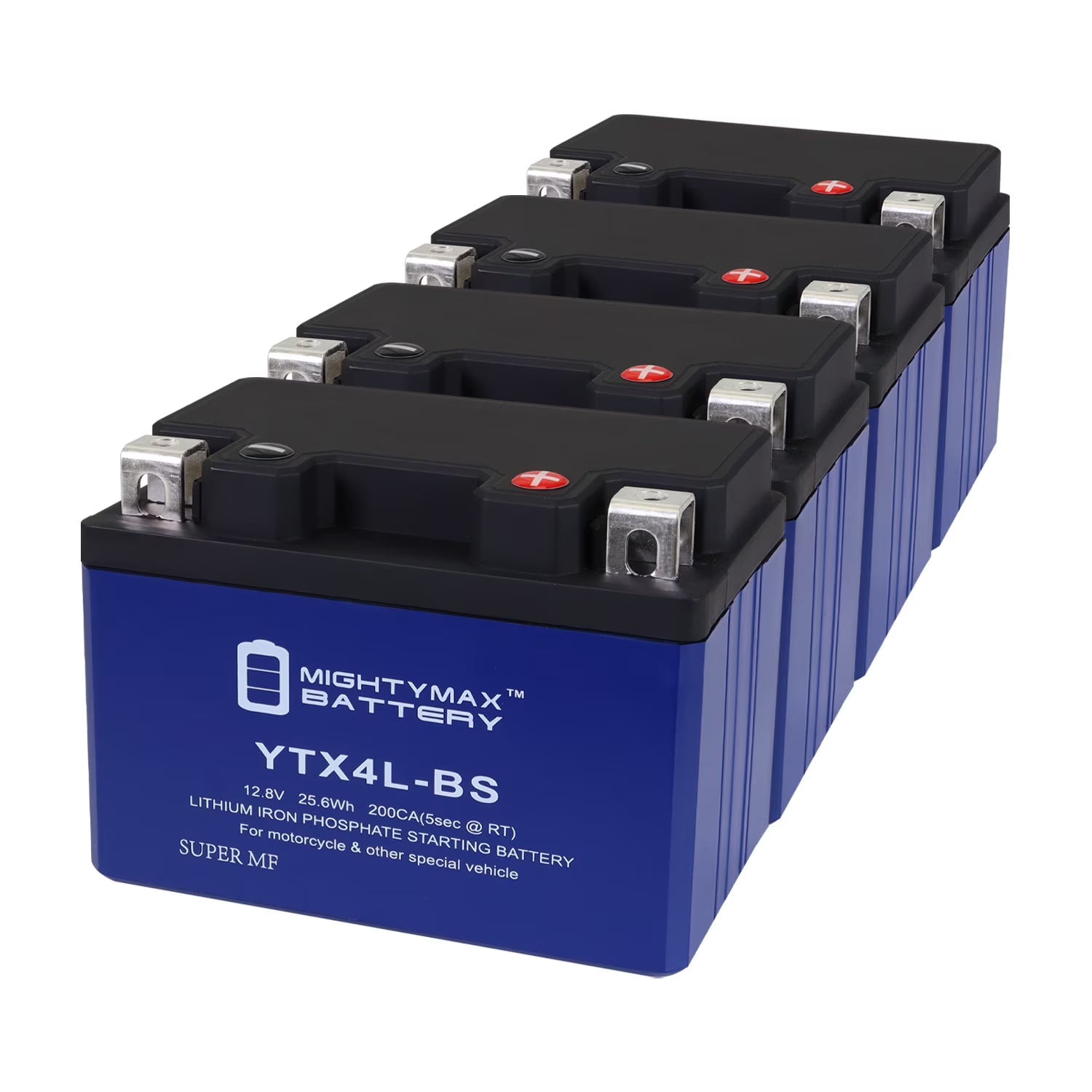4 Pack Lithium Replacement Battery for Motorcycle M68264