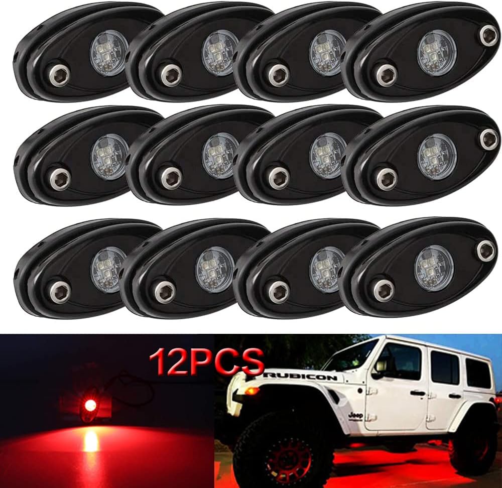 White 20Pods LED Rock Lights Waterproof Underbody Glow Lamps I54054