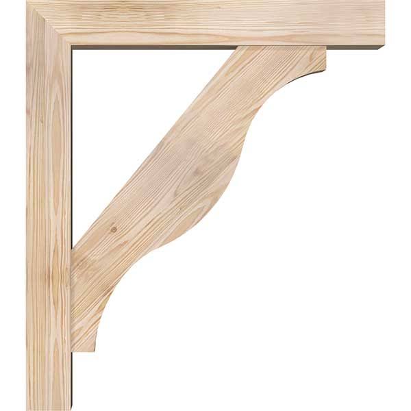 Douglas Fir Smooth Bracket with Offset Brace Z653