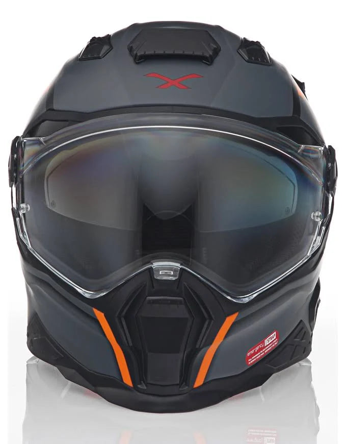 Orange Motrox Helmet, Large S3166