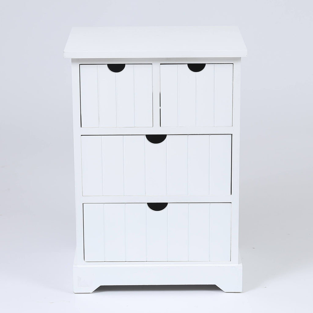 White Beadboard Wood Cabinet X336
