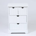 White Beadboard Wood Cabinet X336