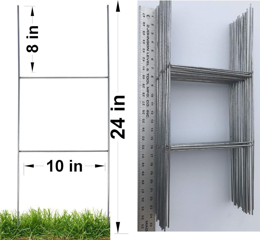 24'' Double H-Frame Metal Sign Stake, Pkg of 50 Pcs M271