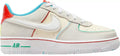 Big Kid's Nike Air Force 1 LV8 2 BG Pale Ivry/Wt-Picante Rd (FQ8350 110)