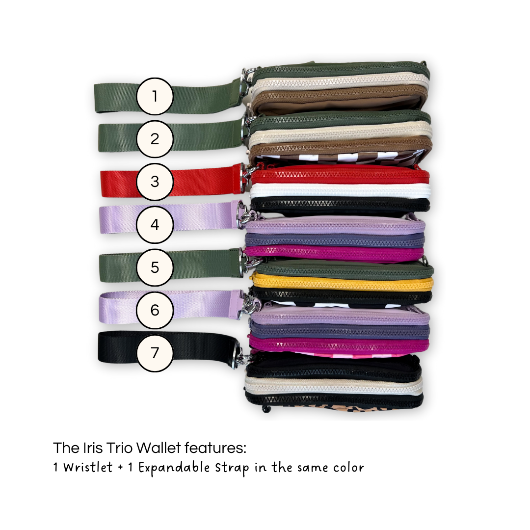 Iris Trio Wallet (#8036-9) Zipper Wallet with RFID  -  By Iris & Rainbow