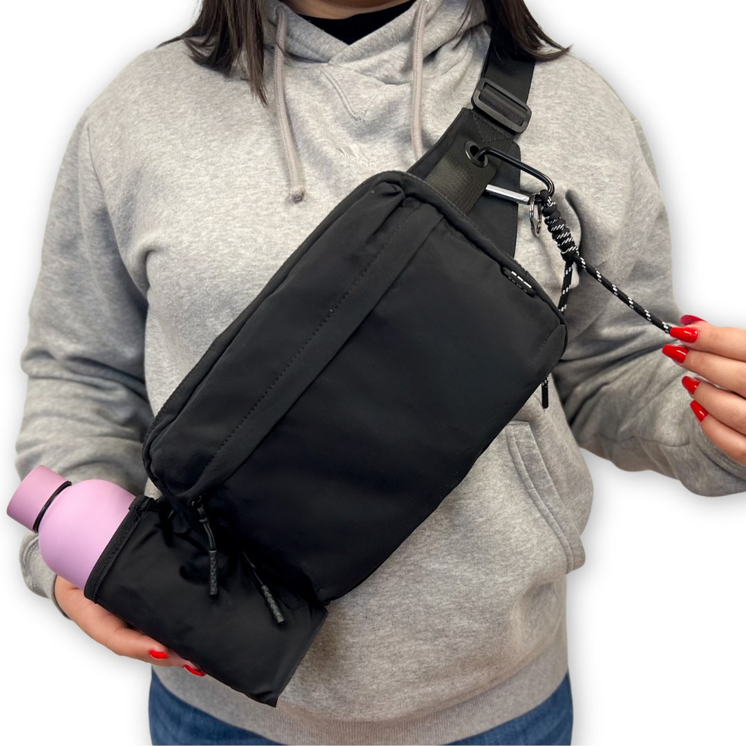 New All In One Iris Shoulder Crossbody Bag 2.0 (#1150) Water Bottle Holder, Adjustable Strap - By Iris & Rainbow