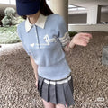 Thom Browne Dog Motif Knit Polo Shirt