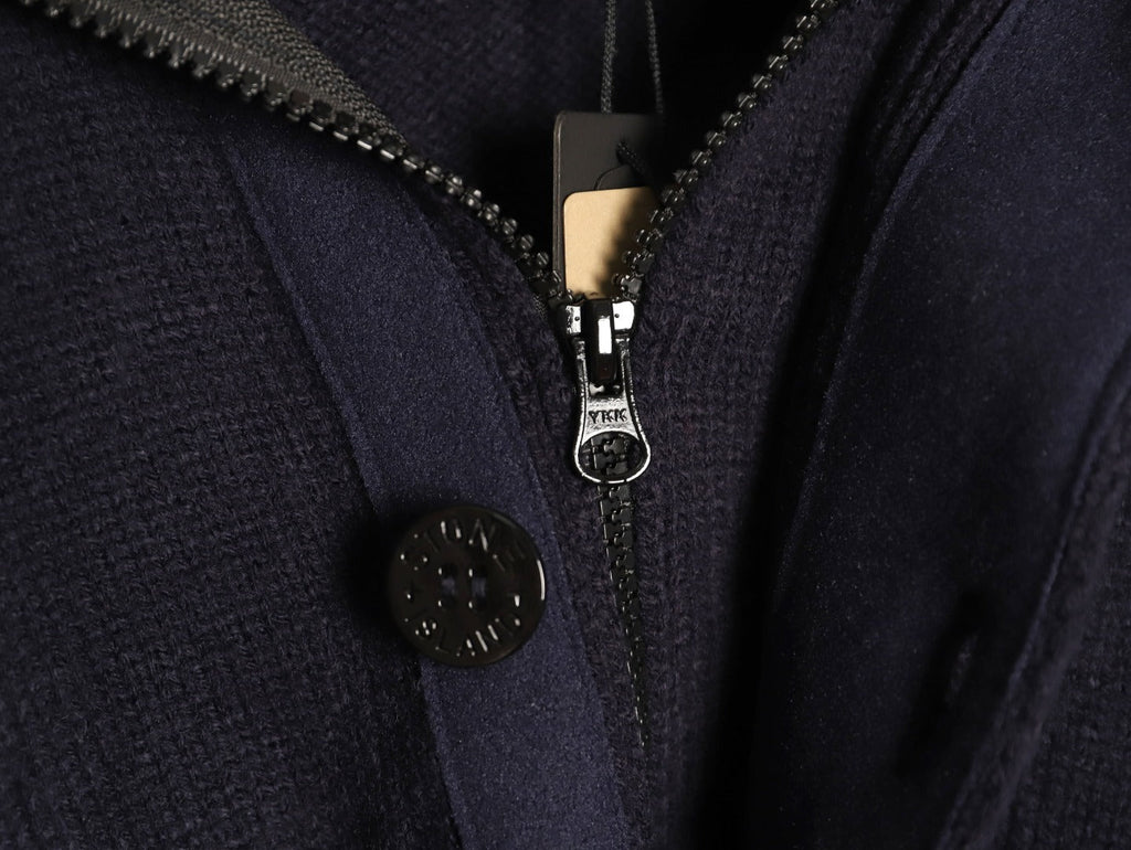 Stone Island Button-Front Knit Cardigan - Black